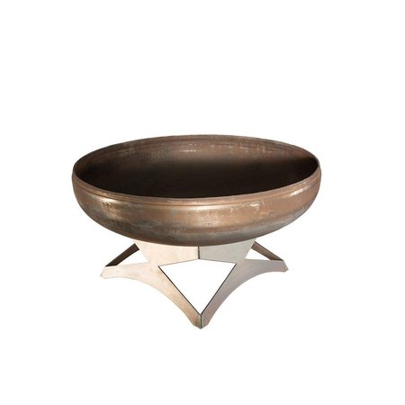 MARQUEE PROTECTION OF30LTYAB 30 dia Liberty Natural Steel Angular Base Fire Pit MA423262